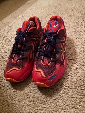 Asics Vivienne Westwood red blue athletic sneakers